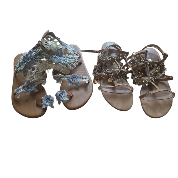 Elegant Women's Sandals with Embellishments - Picture 1 of 3
